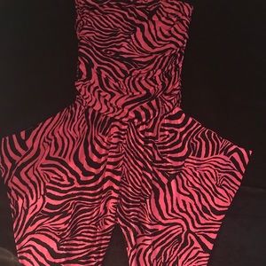 Jumpsuit zebra hot pink and black
